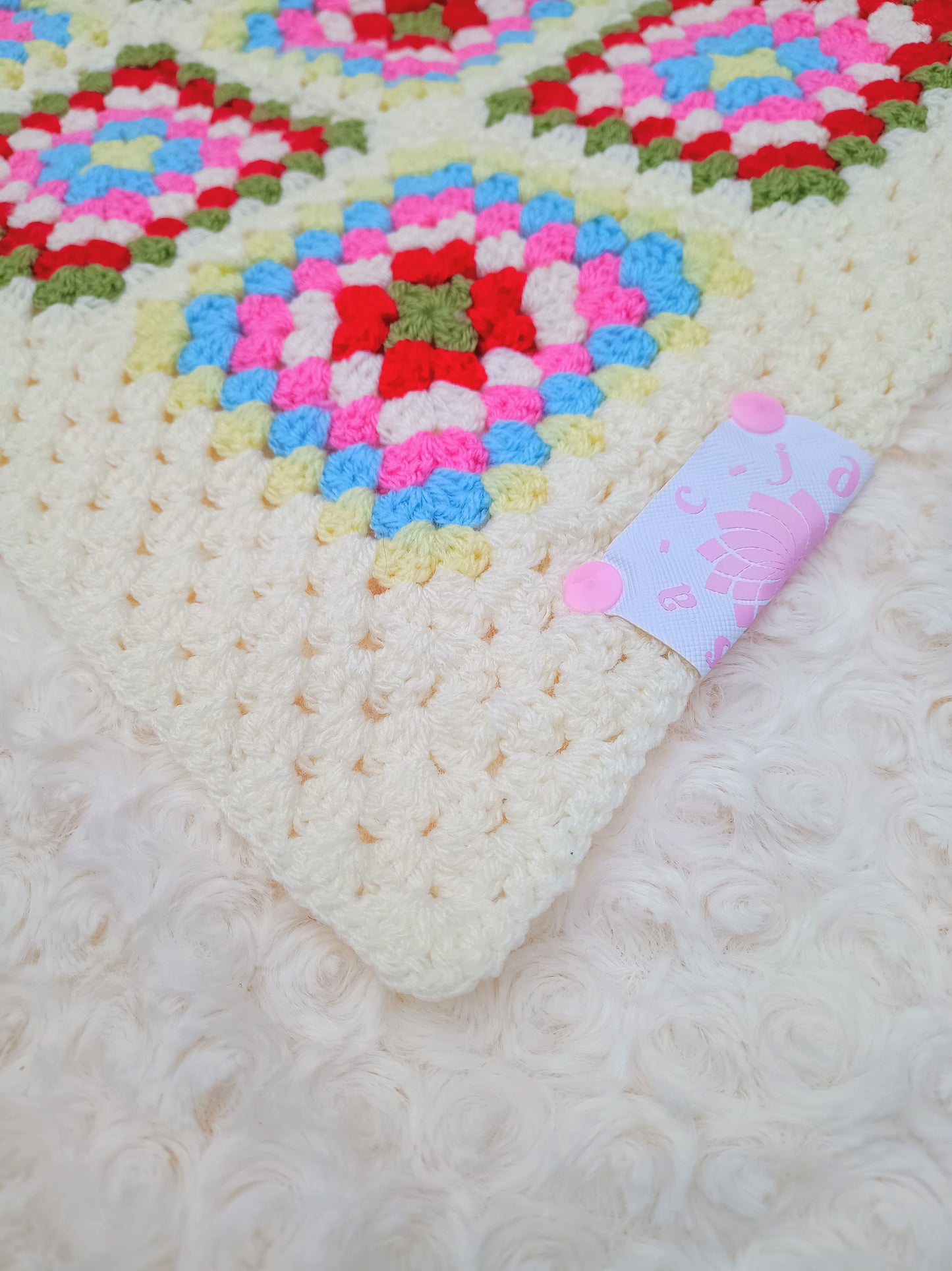 Granny Sqaure Baby Crochet Blanket - a-c-jdesigns