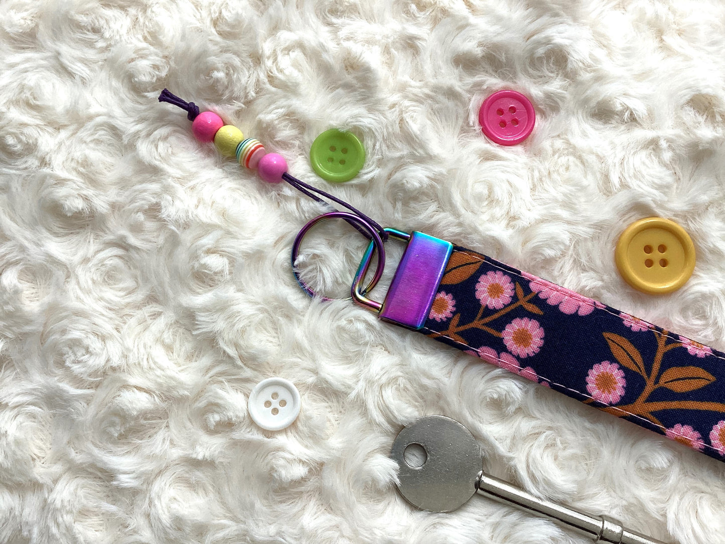 Midnight Bloom Wristlet - a-c-jdesigns