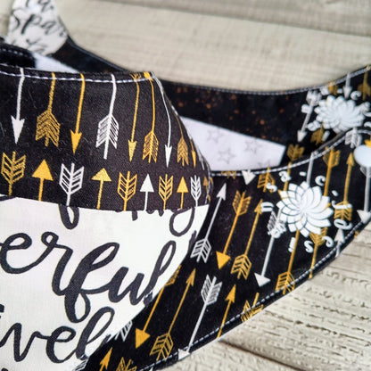 Black White & Gold 3 Piece Bib Set