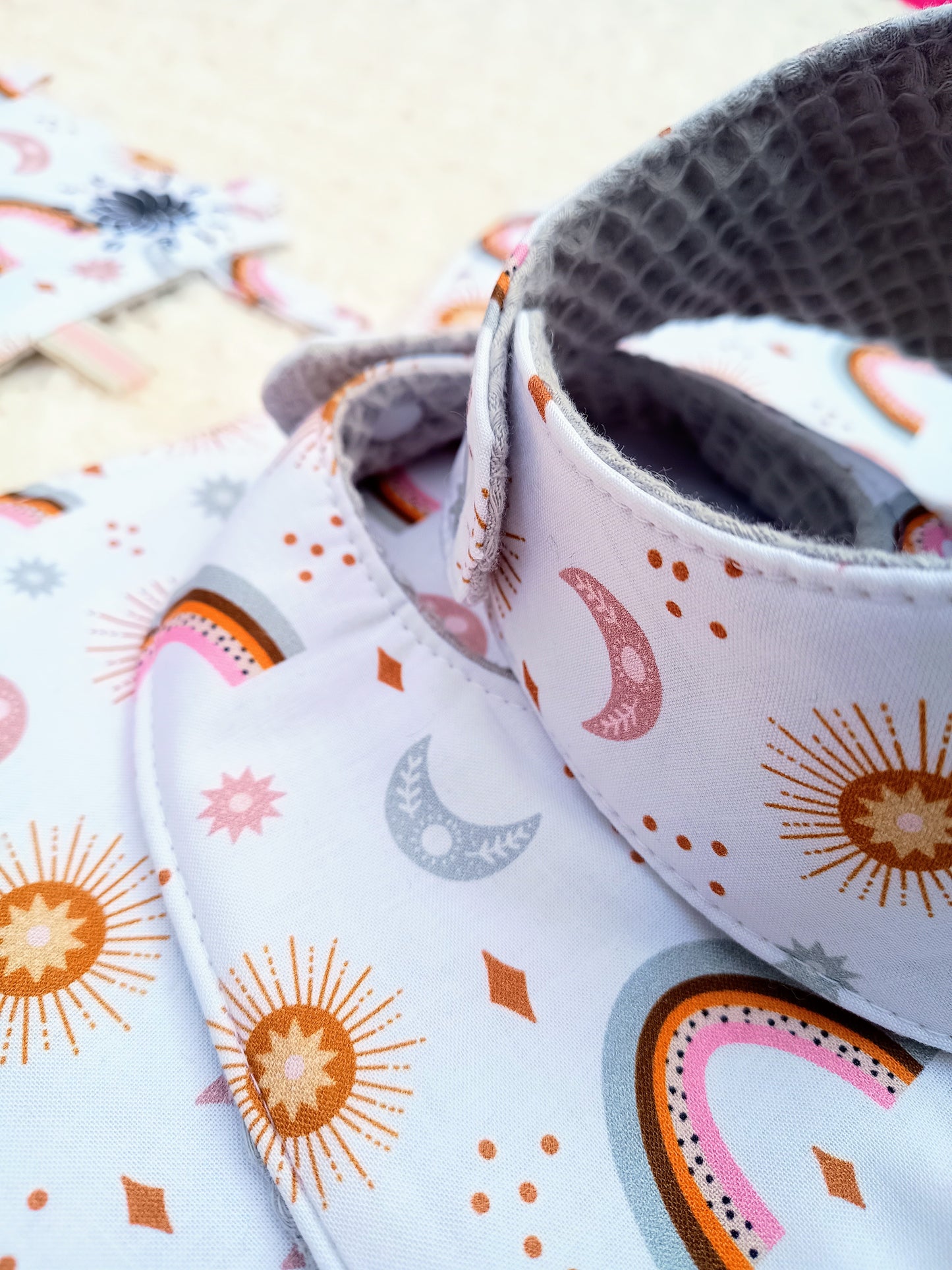 Rainbow, Sun & Stars Bib Set