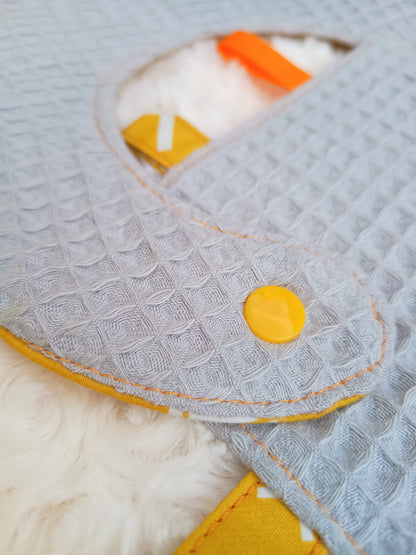 Golden Mustard Arrow Print Bib Set
