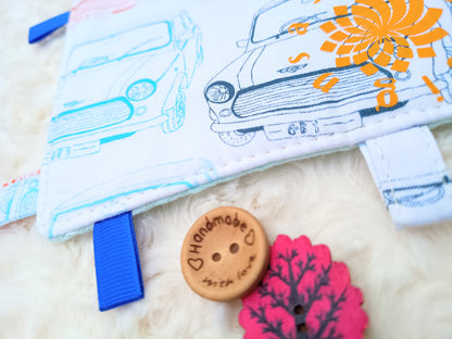 Vintage Car Print Baby Bib Set