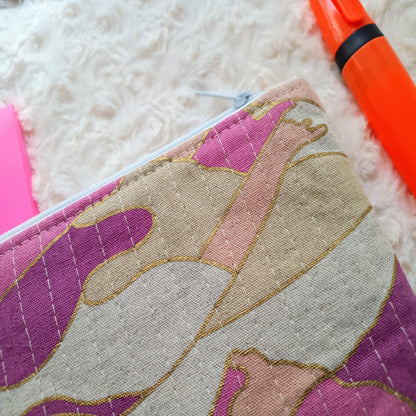 Metalic Camouflarges Canvas Zipper Pouch