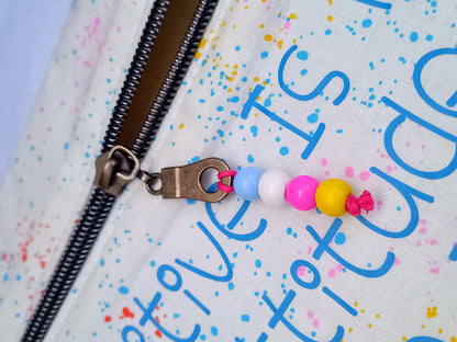Quoted Cotton Zipper Pouch
