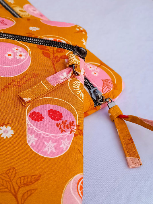 Citrus & Floral Delight Zipper Pouch