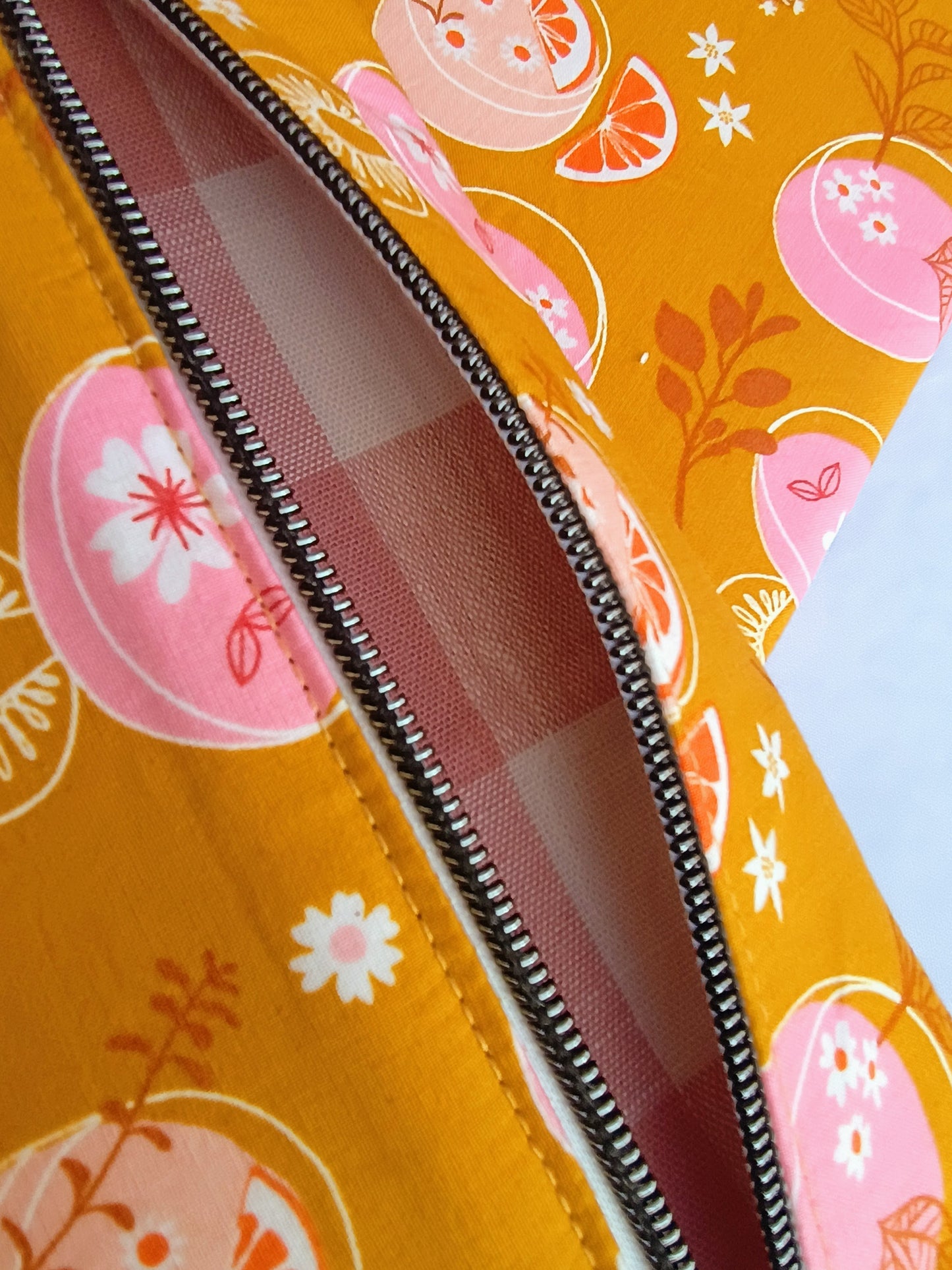 Citrus & Floral Delight Zipper Pouch