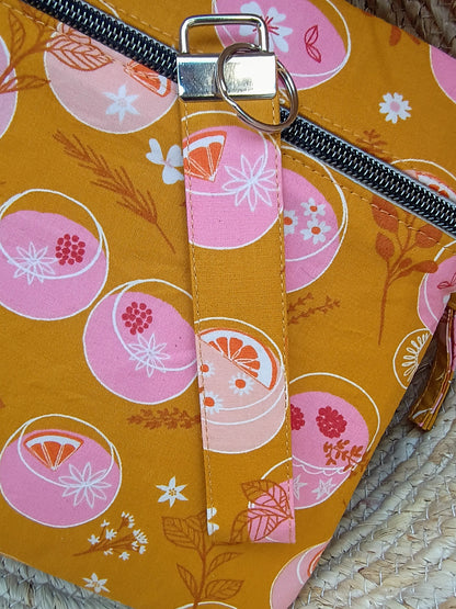 Citrus & Floral Delight Zipper Pouch